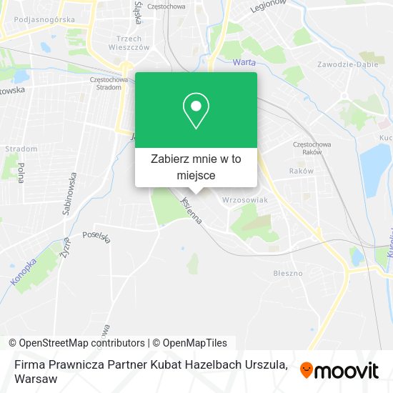 Mapa Firma Prawnicza Partner Kubat Hazelbach Urszula