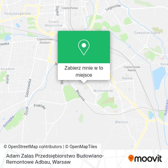 Mapa Adam Zalas Przedsiębiorstwo Budowlano-Remontowe Adbau