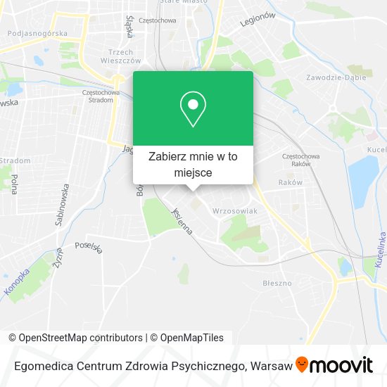 Mapa Egomedica Centrum Zdrowia Psychicznego