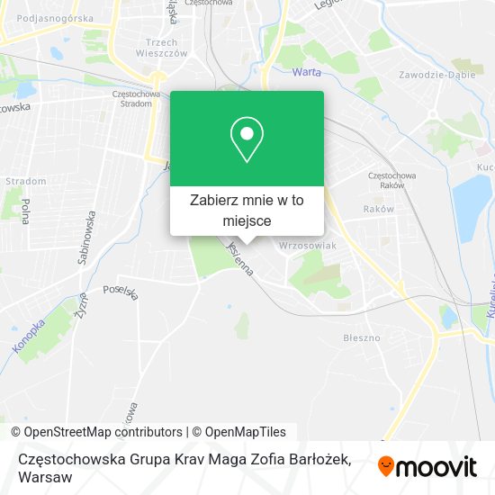 Mapa Częstochowska Grupa Krav Maga Zofia Barłożek