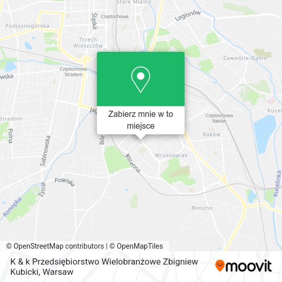 Mapa K & k Przedsiębiorstwo Wielobranżowe Zbigniew Kubicki