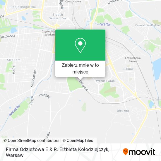 Mapa Firma Odzieżowa E & R. Elżbieta Kołodziejczyk