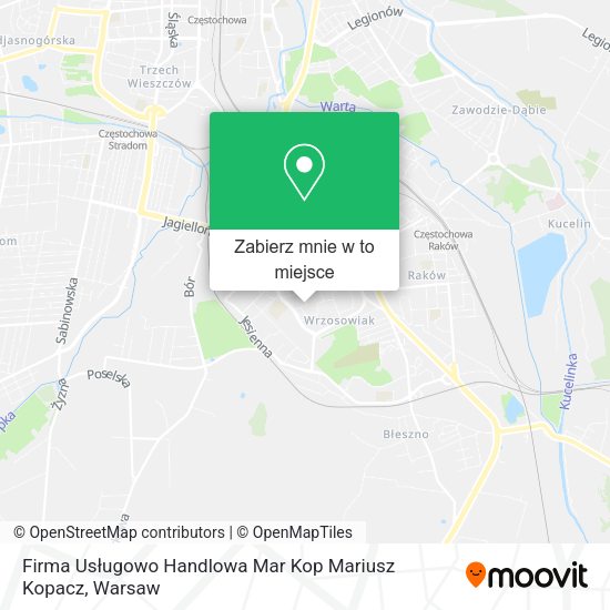 Mapa Firma Usługowo Handlowa Mar Kop Mariusz Kopacz