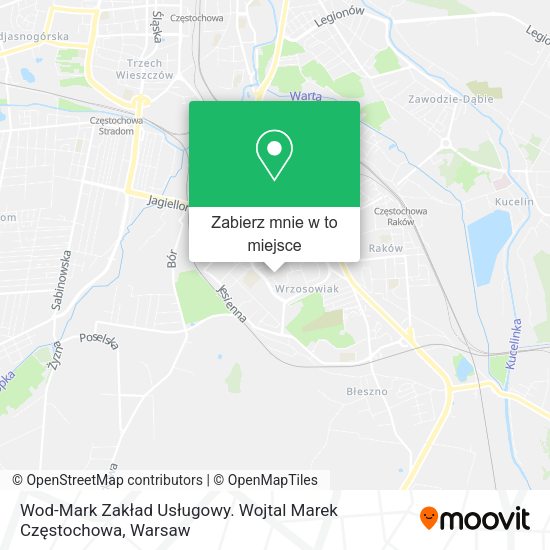 Mapa Wod-Mark Zakład Usługowy. Wojtal Marek Częstochowa