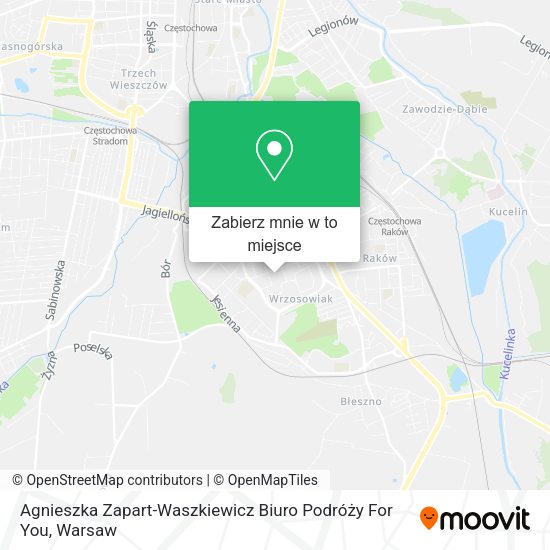 Mapa Agnieszka Zapart-Waszkiewicz Biuro Podróży For You