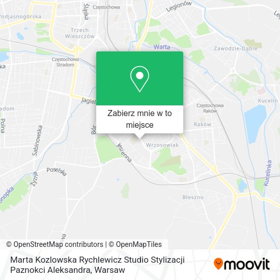 Mapa Marta Kozlowska Rychlewicz Studio Stylizacji Paznokci Aleksandra