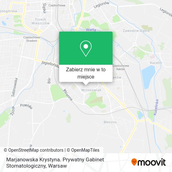 Mapa Marjanowska Krystyna. Prywatny Gabinet Stomatologiczny