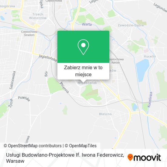 Mapa Usługi Budowlano-Projektowe If. Iwona Federowicz