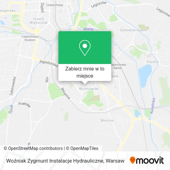 Mapa Woźniak Zygmunt Instalacje Hydrauliczne