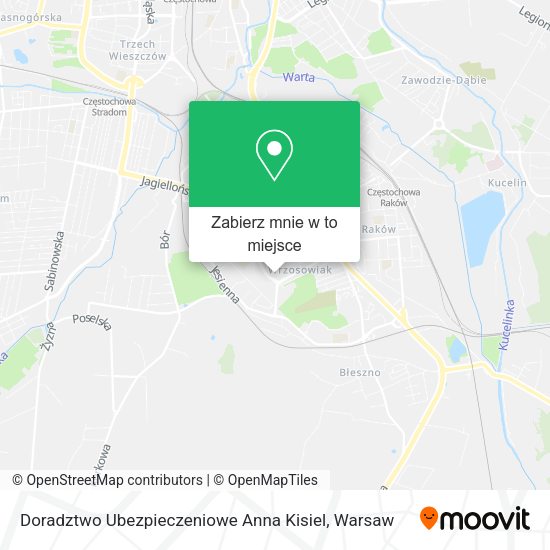 Mapa Doradztwo Ubezpieczeniowe Anna Kisiel