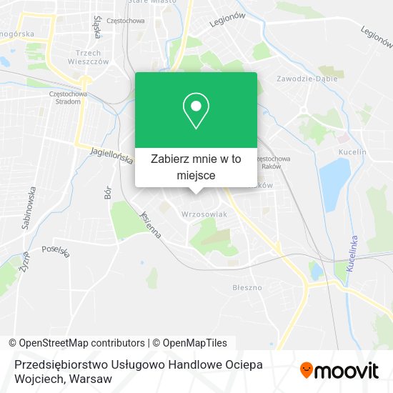 Mapa Przedsiębiorstwo Usługowo Handlowe Ociepa Wojciech