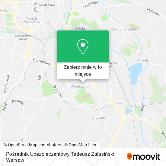 Mapa Pośrednik Ubezpieczeniowy Tadeusz Zalasiński