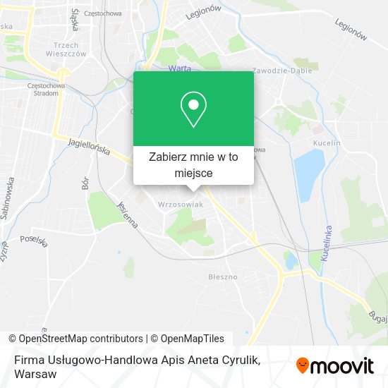 Mapa Firma Usługowo-Handlowa Apis Aneta Cyrulik