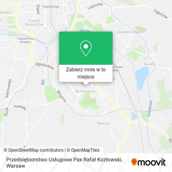 Mapa Przedsiębiorstwo Usługowe Pax Rafał Kozłowski