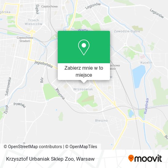 Mapa Krzysztof Urbaniak Sklep Zoo