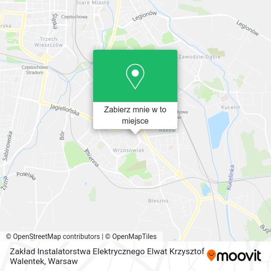 Mapa Zakład Instalatorstwa Elektrycznego Elwat Krzysztof Walentek