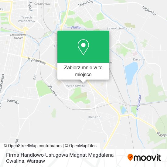 Mapa Firma Handlowo-Usługowa Magnat Magdalena Cwalina