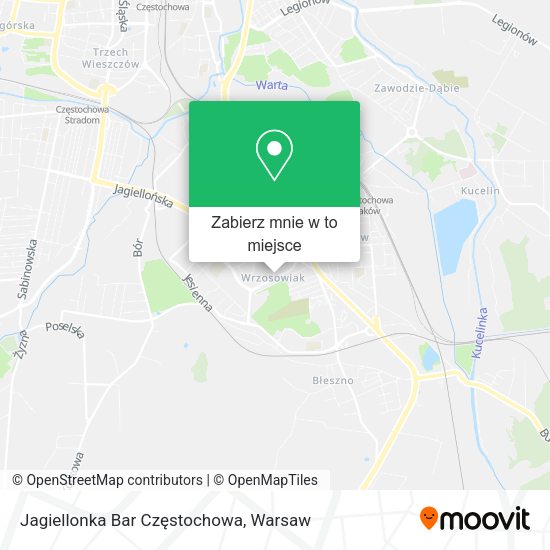 Mapa Jagiellonka Bar Częstochowa