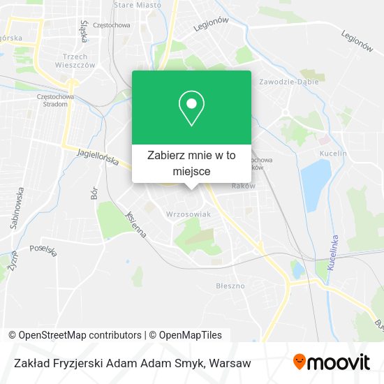 Mapa Zakład Fryzjerski Adam Adam Smyk