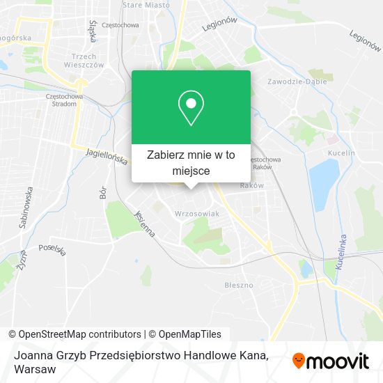 Mapa Joanna Grzyb Przedsiębiorstwo Handlowe Kana