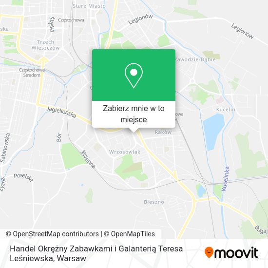 Mapa Handel Okrężny Zabawkami i Galanterią Teresa Leśniewska