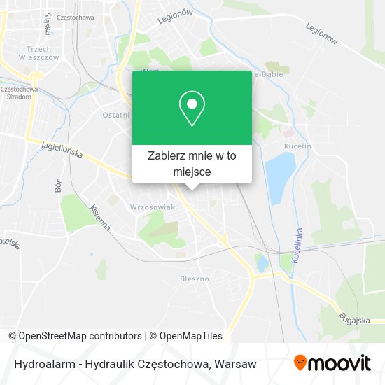 Mapa Hydroalarm - Hydraulik Częstochowa