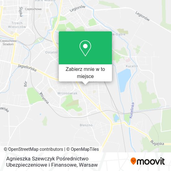 Mapa Agnieszka Szewczyk Pośrednictwo Ubezpieczeniowe i Finansowe