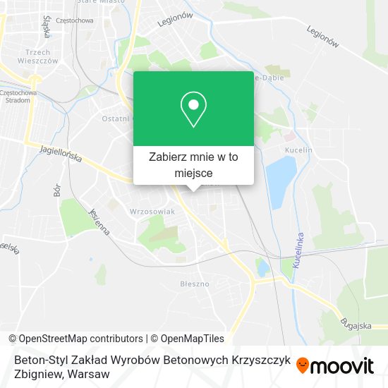 Mapa Beton-Styl Zakład Wyrobów Betonowych Krzyszczyk Zbigniew