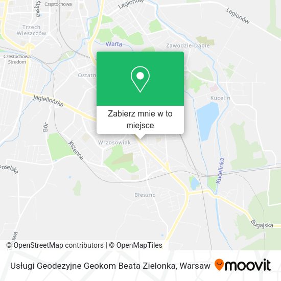 Mapa Usługi Geodezyjne Geokom Beata Zielonka