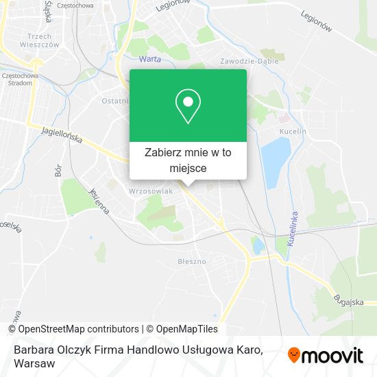 Mapa Barbara Olczyk Firma Handlowo Usługowa Karo