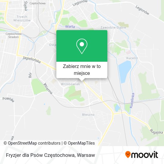 Mapa Fryzjer dla Psów Częstochowa