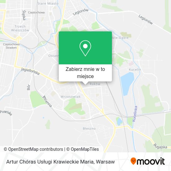 Mapa Artur Chóras Usługi Krawieckie Maria