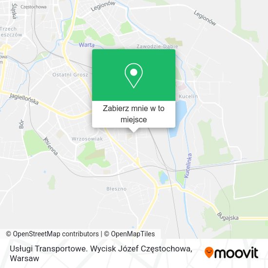 Mapa Usługi Transportowe. Wycisk Józef Częstochowa