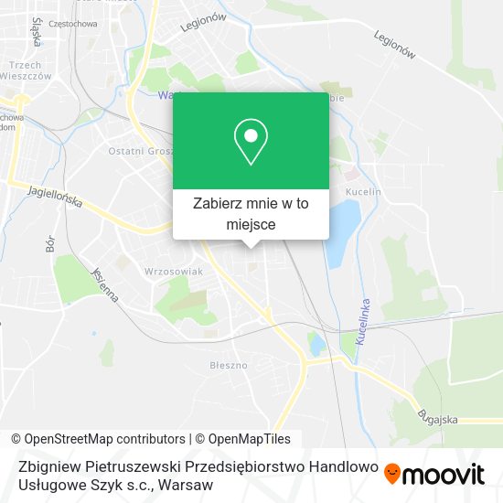 Mapa Zbigniew Pietruszewski Przedsiębiorstwo Handlowo Usługowe Szyk s.c.