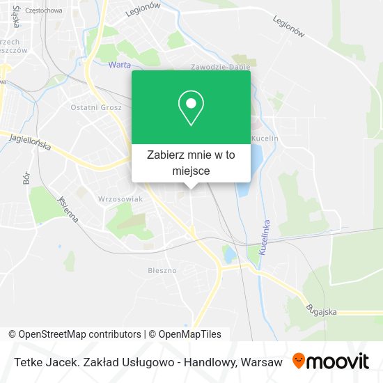 Mapa Tetke Jacek. Zakład Usługowo - Handlowy