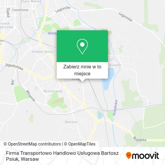 Mapa Firma Transportowo Handlowo Usługowa Bartosz Psiuk