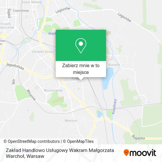 Mapa Zakład Handlowo Usługowy Wakram Małgorzata Warchoł