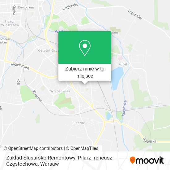 Mapa Zakład Ślusarsko-Remontowy. Pilarz Ireneusz Częstochowa