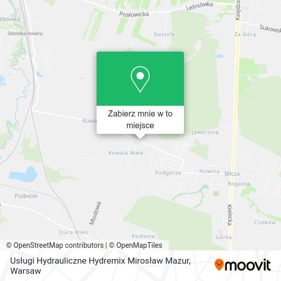 Mapa Usługi Hydrauliczne Hydremix Mirosław Mazur