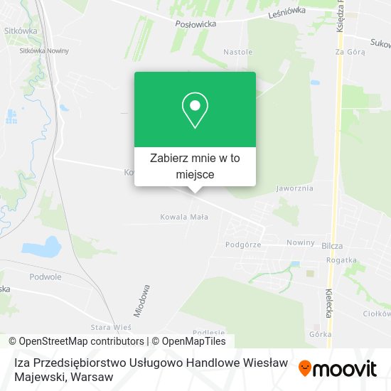 Mapa Iza Przedsiębiorstwo Usługowo Handlowe Wiesław Majewski