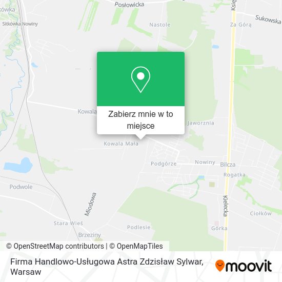 Mapa Firma Handlowo-Usługowa Astra Zdzisław Sylwar