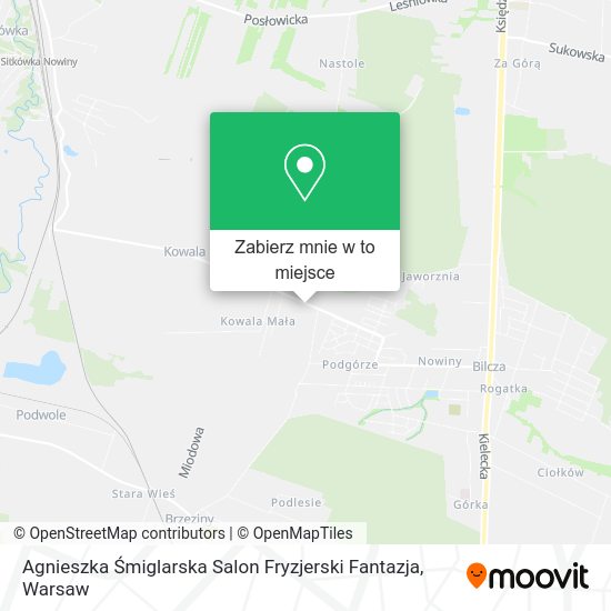 Mapa Agnieszka Śmiglarska Salon Fryzjerski Fantazja