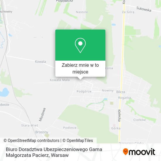 Mapa Biuro Doradztwa Ubezpieczeniowego Gama Małgorzata Pacierz