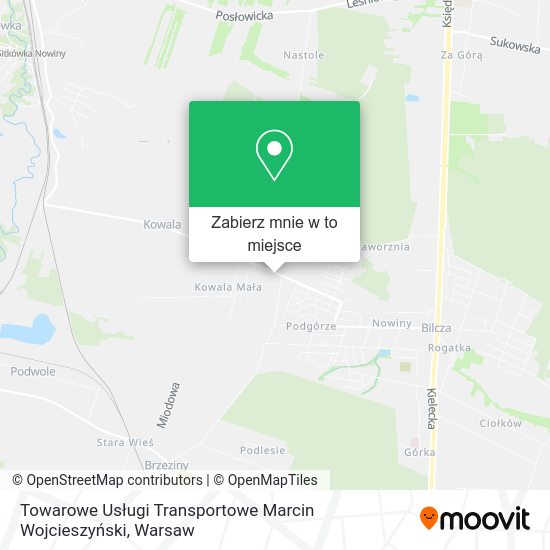 Mapa Towarowe Usługi Transportowe Marcin Wojcieszyński