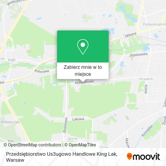 Mapa Przedsiębiorstwo Us3ugowo Handlowe King Lak