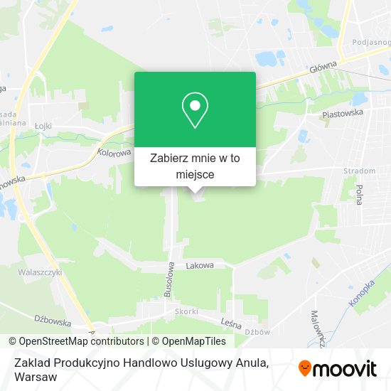 Mapa Zaklad Produkcyjno Handlowo Uslugowy Anula