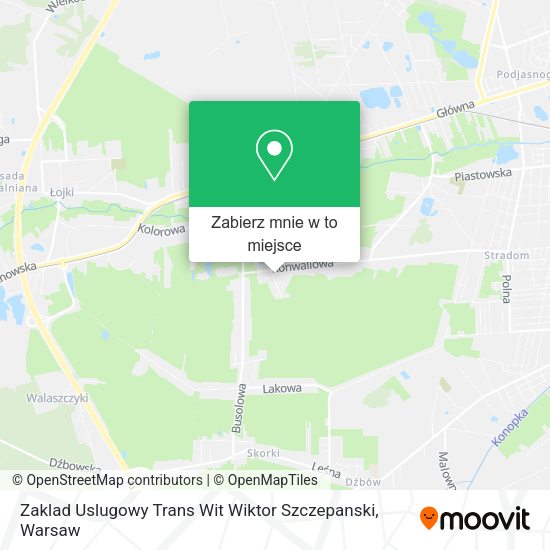 Mapa Zaklad Uslugowy Trans Wit Wiktor Szczepanski