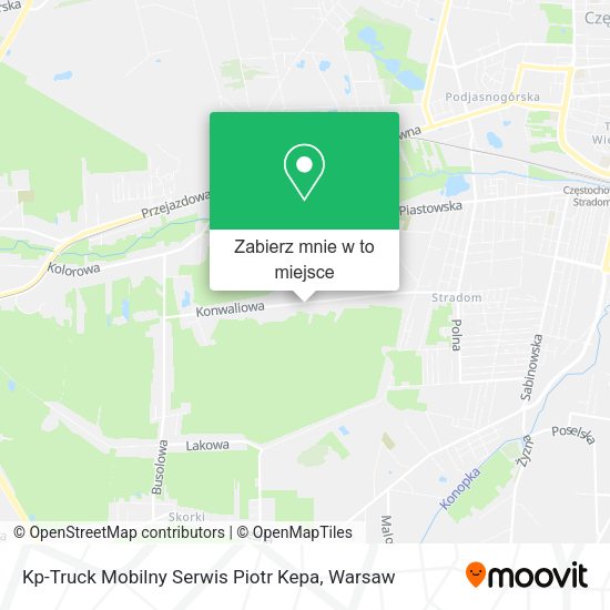 Mapa Kp-Truck Mobilny Serwis Piotr Kepa