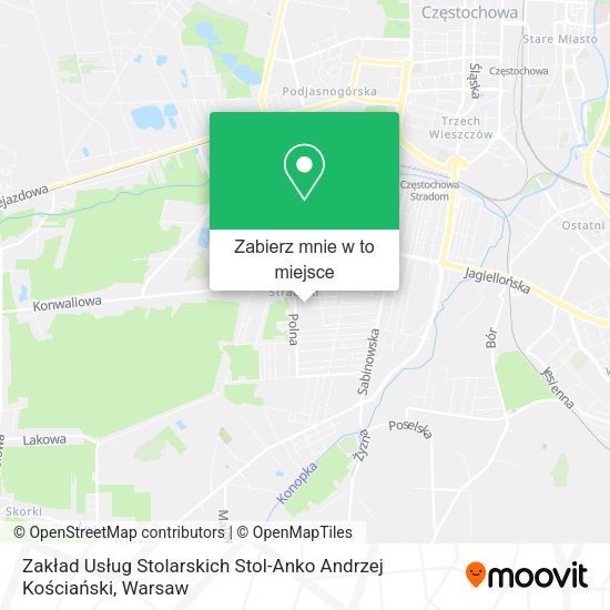 Mapa Zakład Usług Stolarskich Stol-Anko Andrzej Kościański