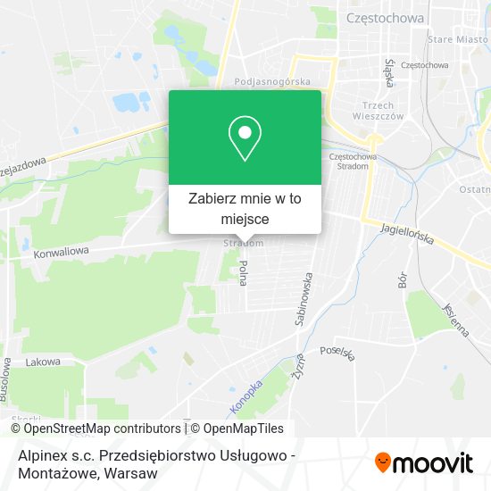 Mapa Alpinex s.c. Przedsiębiorstwo Usługowo - Montażowe